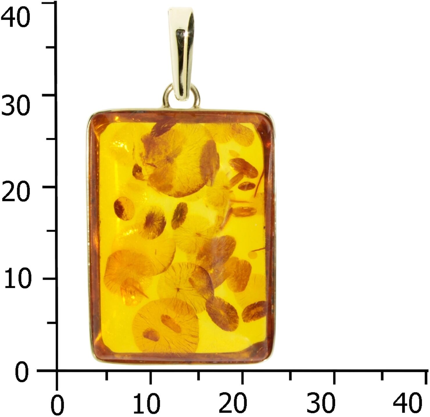Kettenanhänger OSTSEE-SCHMUCK "Ostsee-Schmuck Anhänger Classic 27x19 Anhänger Classic 27x19", gelb (weiß, neutral), Schmuckanhänger, Damen, 39x20mm, Gelbgold 333, 5 g, Kettenanhänger