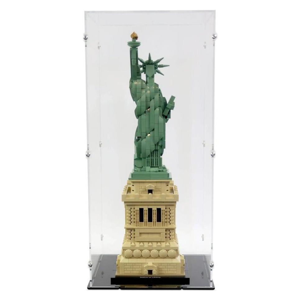 iDisplayit Acryl-Display für LEGO 21042 Freiheitsstatue (mit schwarzem Boden) (EC212147N-BLK)