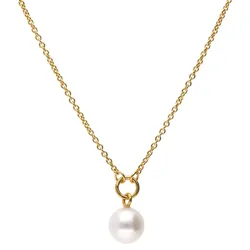 trendor 68156 Damen-Halskette mit Perle 925 Silber Vergoldet 45 cm