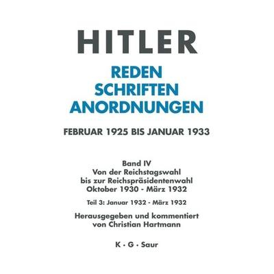 Januar bis März 1932, Gebundene Ausgabe von , De Gruyter, 978-3-598-22005-0