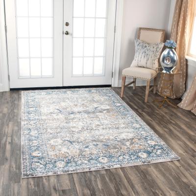 NAVATEXTURA Lavish Rustic Blue Polypropylene/Polyester Area Rug