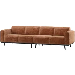 Sofa Statement 4-Sitzer, Samt-Chenille, modern, terra, elegantes Design für dein Wohnzimmer