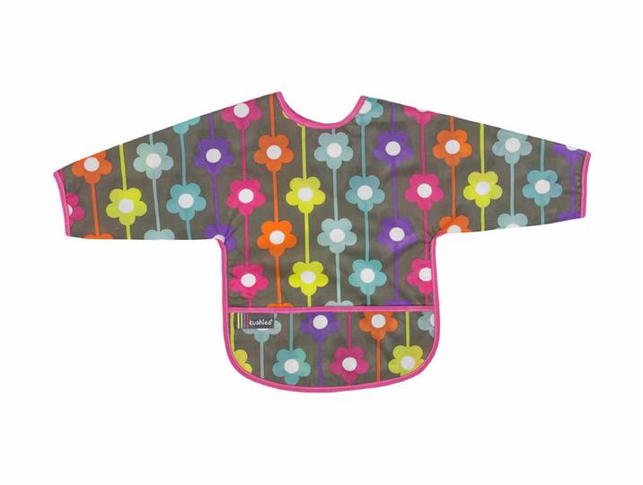 Kushies CleanBib Lätzchen mit Ärmeln 2-4 Jahre Blumen