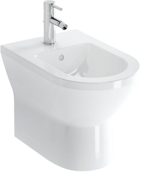 VitrA Integra Stand-Bidet 7039L003-0290 35,5x54cm, Überlauf/Hahnloch mittig, mit seitlichen Löchern, weiß