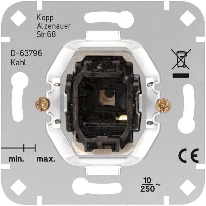 Kopp Interrupteur va-et-vient encastré 5036.0000.6 aluminium mat (503600006)