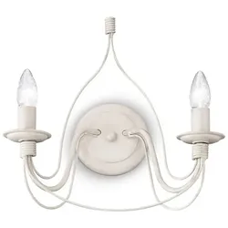 Ideal Lux Wandleuchte CORTE AP2, 2-flammig, E14, Antik weiß IDEA-028460