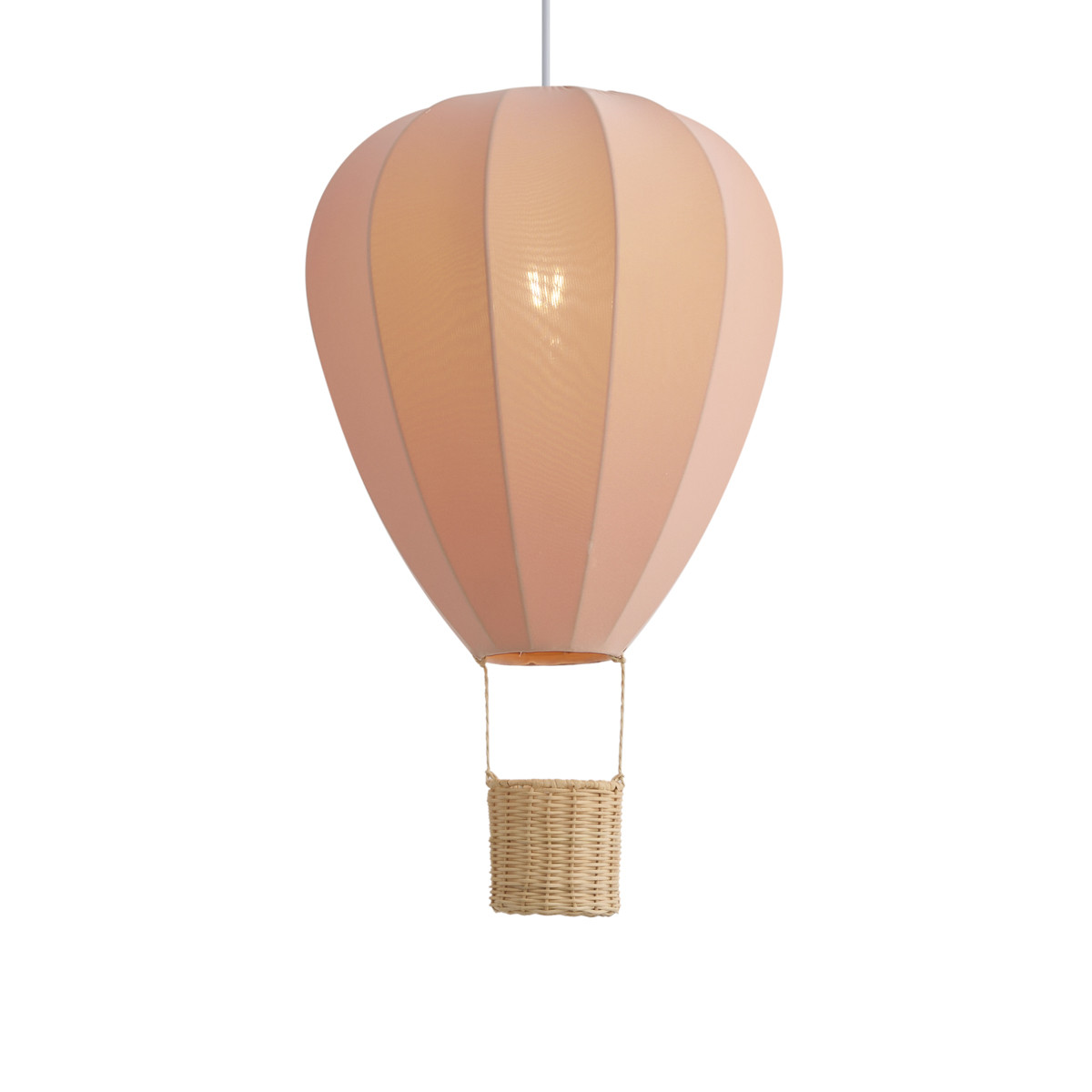Qazqa Kinder hanglamp roze luchtballon lampion nachtlampje
