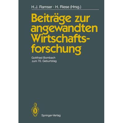Beiträge zur angewandten Wirtschaftsforschung, Taschenbuch von , Springer Berlin, 978-3-642-74286-6