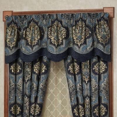 Touch of Class Hillcrest Scalloped Valance Indigo 72 x 20, 72 x 20, Indigo