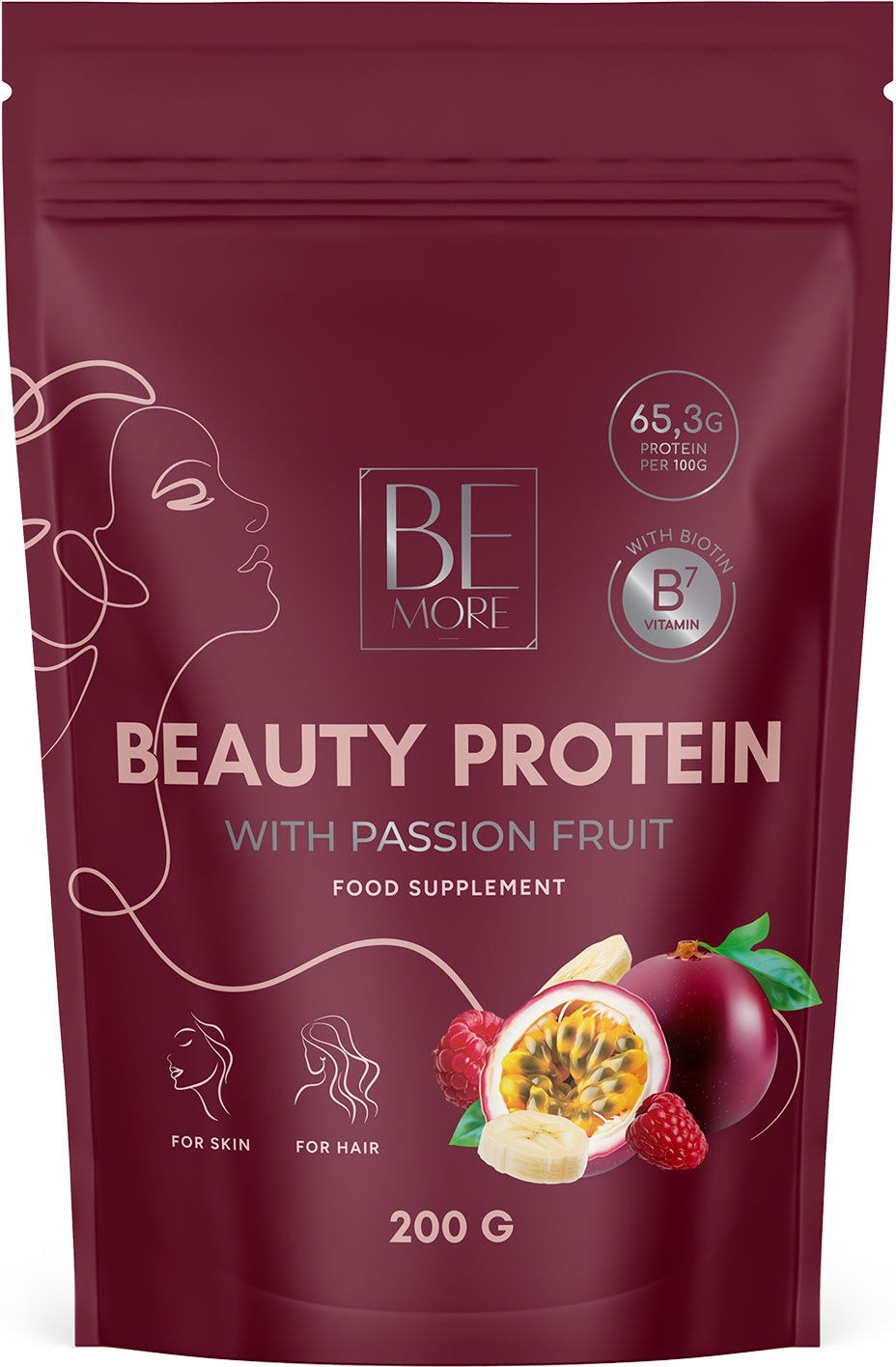 BE MORE Beauty Protein With Passion Fruit 200g