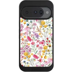 Nivocase Hülle für Google Pixel 10 Handyhülle NIVOcore Case Schwarz Blumen Frühling Muster (Google Pixel 10), Smartphone Hülle, Schwarz