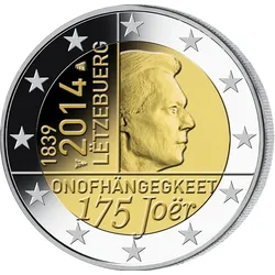 Luxemburg 2014: 2-Euro-Gedenkmünze Unabhängiger Staat
