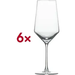 Zwiesel Glas 6x Bordeaux Rotweinglas mit Füllstrich »Pure« 680 ml rot, 26.7 cm
