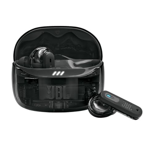 JBL Tune Beam 2 Wireless Noise Cancelling Bluetooth In-Ear Earbuds - Ghost Zwart