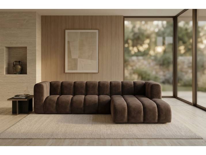 Kaiser Möbel Ecksofa Modulares GRAND L 287 im Velvet-Stoff Riviera, Ecksofa, modulares Ecksofa, großzügige Relaxzone