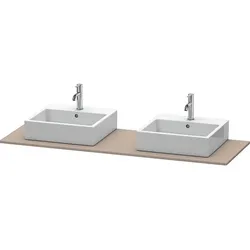 Duravit XSquare Konsole XS063HB4343 160x55cm, mit zwei Ausschnitten, Basalt matt
