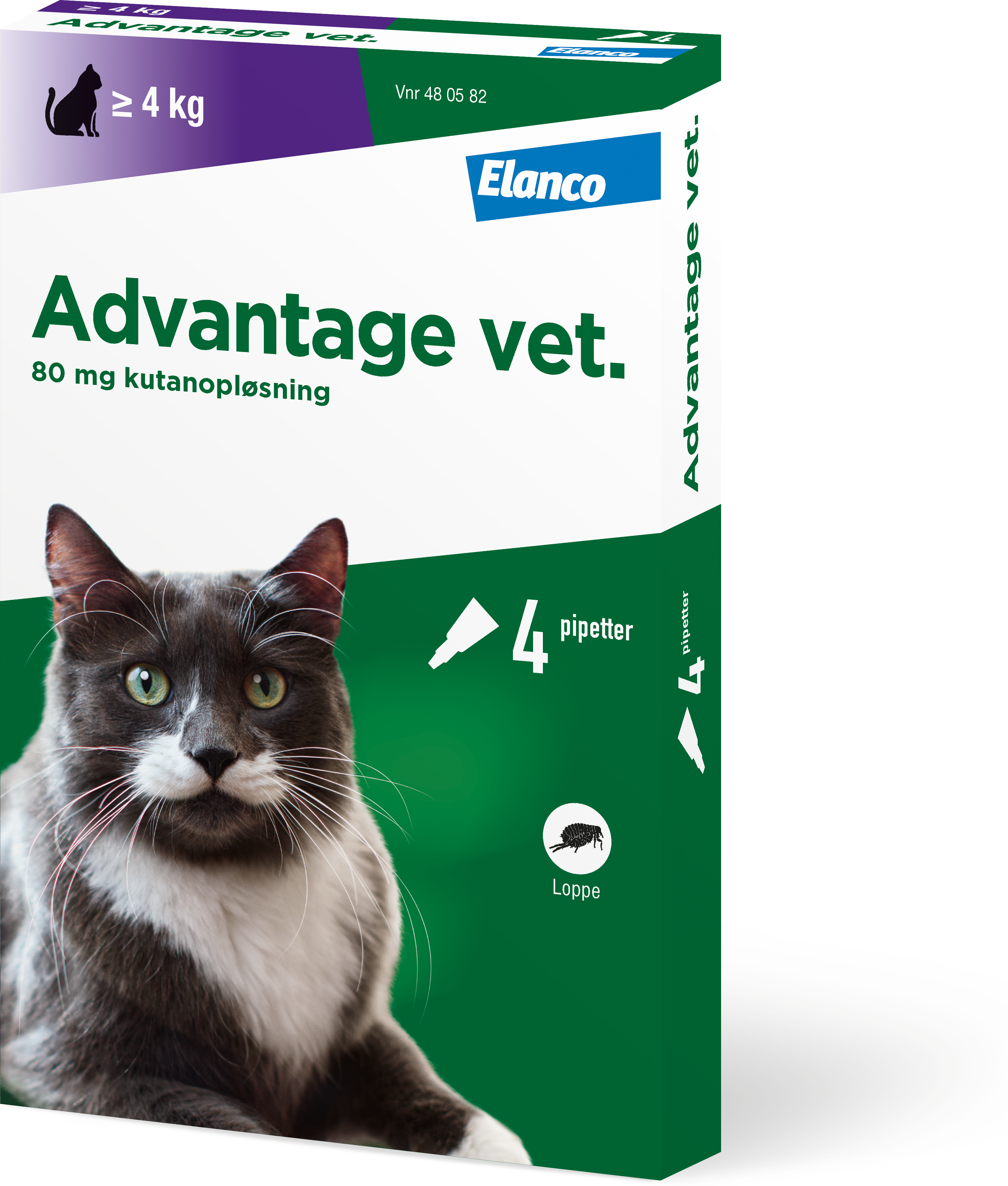 Advantage Vet. til kat 100 mg/ml 3,2 ml Kutanopløsning
