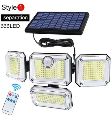 Inspired Finds SunBright 20W Solar Garden Light Waterproof Outdoor LED Lamp With Adjustable Head And 3 Modes 333led Separation