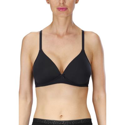 Bügelloser BH NATURANA "Soft Cup", Damen, Gr. 90, Cup A, blau (dunkelblau), Obermaterial: 89% Polyamid, 11% Elasthan. Futter: 100% Polyester, unifarben, sehr bequem, BHs, mit Schale, ohne Bügel, weich, bequem