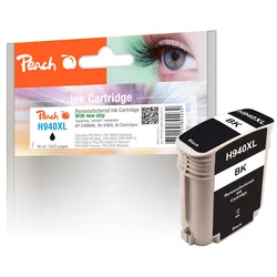 Peach Tintenpatrone schwarz HC kompatibel zu HP No. 940XL bk, C4906AE