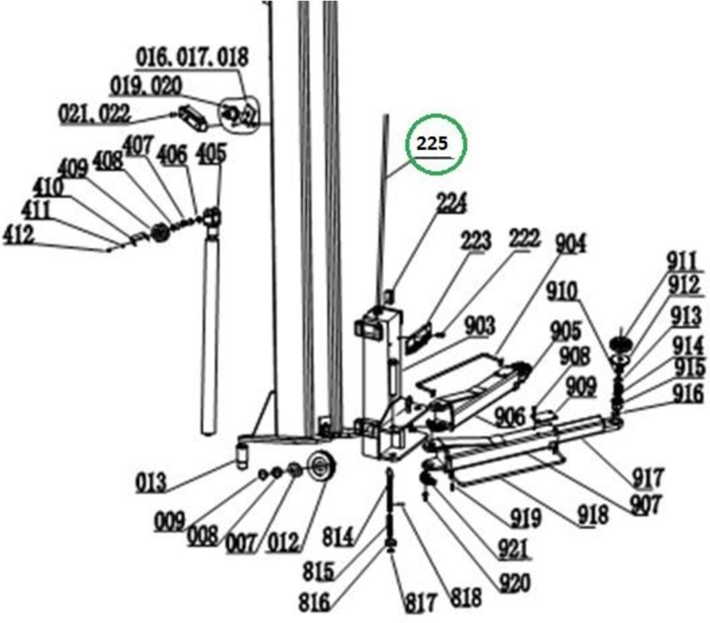 Câble de synchronisation, pont élévateur EVERT ZL615064100