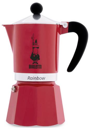 Bialetti RAINBOW 3TZ rot Espressokocher