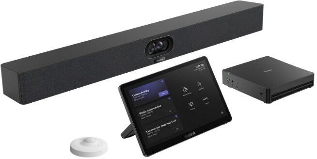 Yealink MVC S40-C5U Système natif Microsoft Teams pour petites et moyennes salles avec barre vidéo 4K, mini-PC et tablette tactile nouvelle