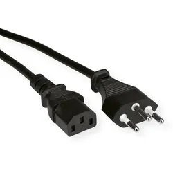 VALUE Netzkabel T12 auf C13, schwarz, 3 m