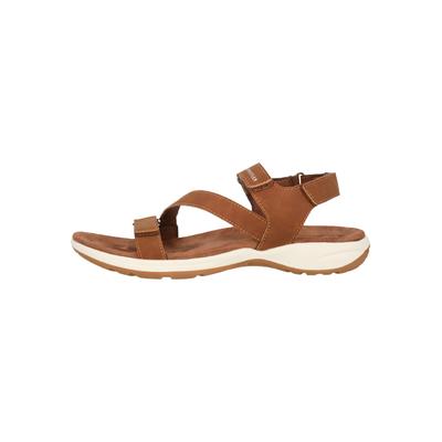 Badeschuh WHISTLER "Malena", Damen, Gr. 37, braun (cognac), Lederimitat, Schuhe Badeschuh, mit einstellbaren Riemen und gepolstertem Absatz