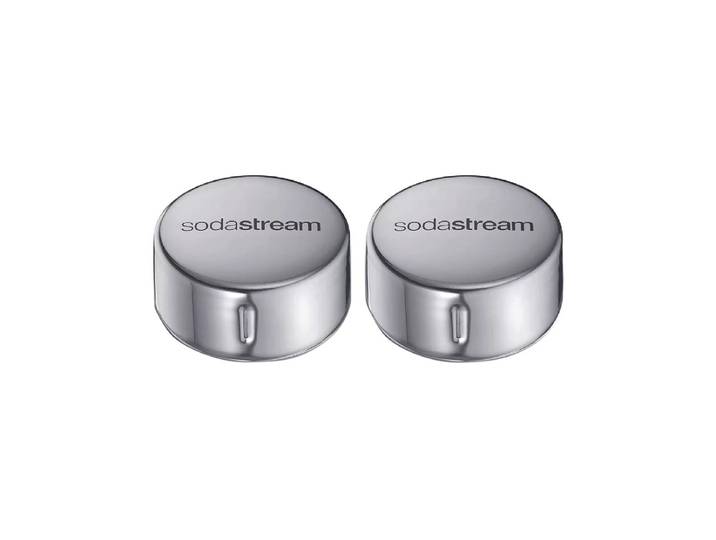Sodastream Ersatzdeckel Edelstahl 2 Stk. für 1l Glaskaraffe