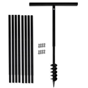vidaXL Erdbohrer 270540, Handerdbohrer, 80 mm Ø, bis 9 m Länge