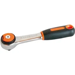 Bahco, Ratsche, 1/4"-Umschaltknarre mit rundem Knarrenkopf, 72 Zähnen und 5°-Rückschwenkwinkel, 120 mm