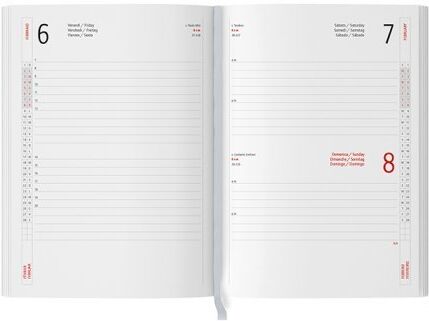 Agenda multilingue 17x24cm 324p bicolore con rubrica Cartesio Personalizzate o neutre