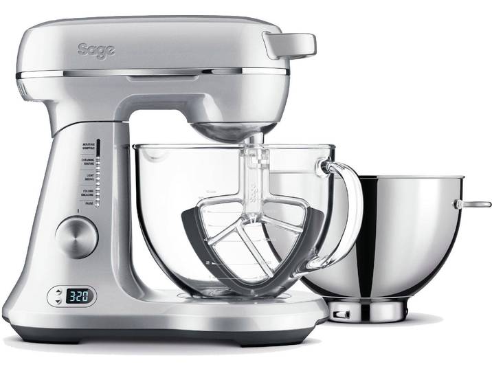 SAGE Küchenmaschine the Bakery Boss SEM825BAL2 , silber (silberfarben), B:29cm H:36,3cm T:37,7cm, Küchenmaschinen, Küchenmaschine