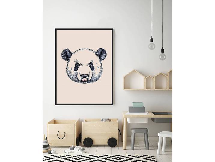 Tableau déco Panda Water And Ink Drawing 63 x 83cm Multicolore
