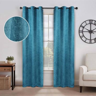 Superior Senna Room Darkening Textured Window Curtain Panels, Set of 2 - Machine Washable Window Coverings