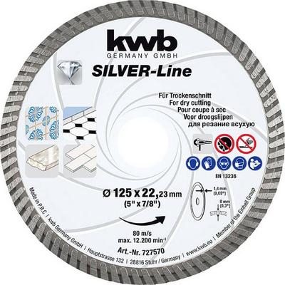 Kwb 727570 Diamanttrennscheibe Durchmesser 125mm Bohrungs-Ø 22.23mm 1St.
