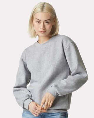 American Apparel RF496 ReFlex Fleece Crewneck Sweatshirt in Heather Grey size XS   Cotton/Polyester Blend