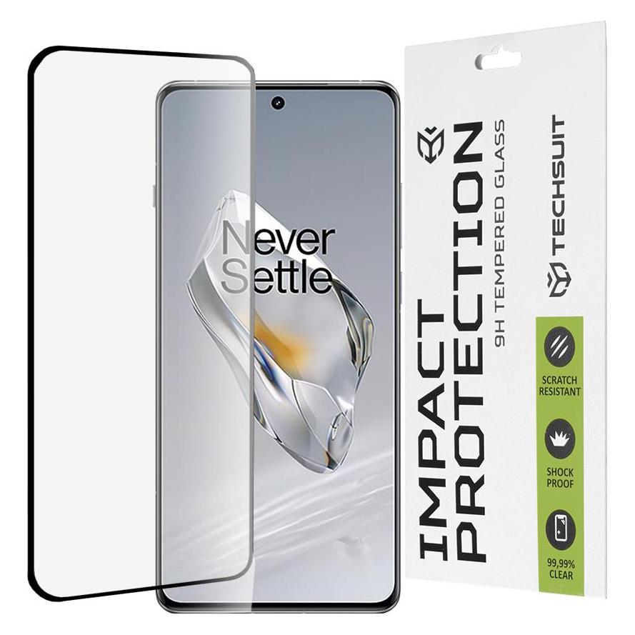Techsuit - 111D Full Cover / Full Glue Glass / 3D Curved Screen - OnePlus 12 - Black (OnePlus 12) (56347304)