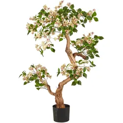 Kunstblume Creme/Braun/Schwarz