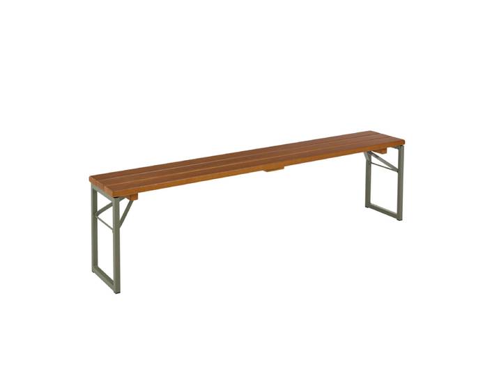 VEGA Outdoor Sitzbank Expose 180x30x48 cm (BxTxH); Sitz nussbaum, Gestell anthrazit