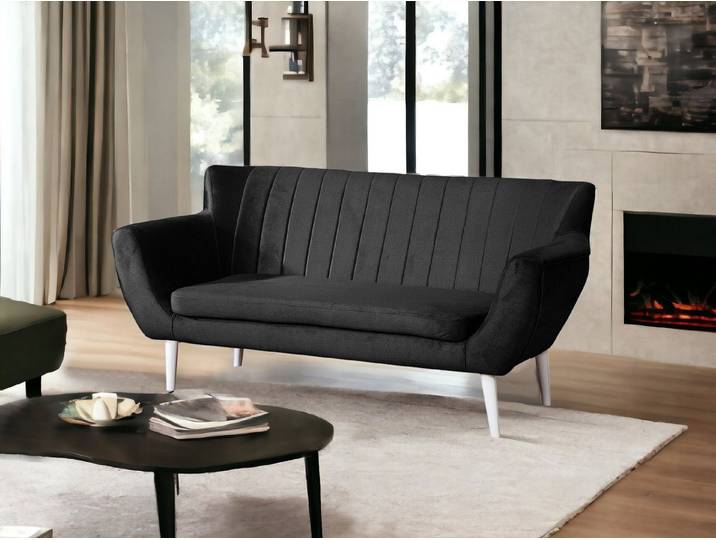 Compleo 2-Sitzer Sofa mit hohen Beinen, Velours-Sofa TULIO, Breite: 160, Komfortabel, und elegant