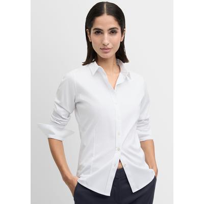 Hemdbluse CINQUE "CISARY", Damen, Gr. XL (42), weiß, Web, Obermaterial: 100% Baumwolle, unifarben, gerade hüftbedeckend, 1-Knopf-Manschette, Blusen Hemdbluse, mit Reverskragen