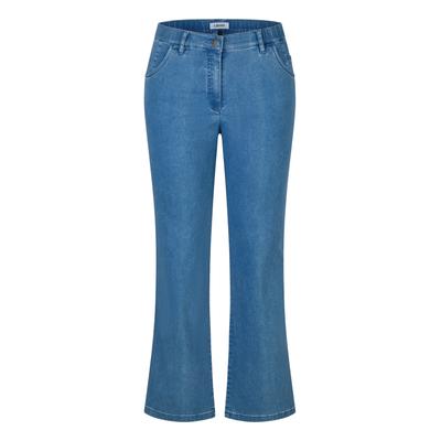 Stretch-Jeans KJBRAND, Damen, Gr. 50K25, K-Gr, blau (denim bleached), Obermaterial: 71% Baumwolle, 25% Polyester, 4% Elasthan, sehr bequem lang, Jeans, Ideal für kräftige Oberschenkel