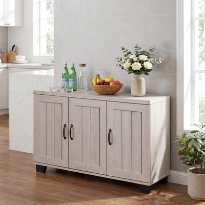 Lirago 3-Door Buffet Sideboard with Adjustable Shelves and Anti-Tipping Kits