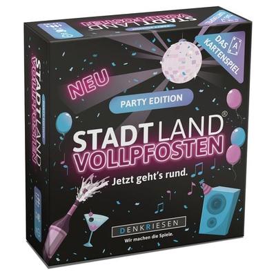 DENKRIESEN - STADT LAND VOLLPFOSTEN® – Das Kartenspiel – PARTY EDITION 'Jetzt geht's rund.'
