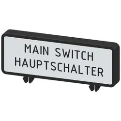 Siemens 3LD9286-1A Zusatzschild, Deutsch/Englisch, 47mmx17mm, Zubehör 3LD92861A  - 10 Stück