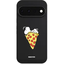 Nivocase Handyhülle für Google Pixel 11 Pro Hülle NIVOpure Case Schwarz Pizza Peanuts Snoopy (Google Pixel 11 Pro), Smartphone Hülle, Schwarz