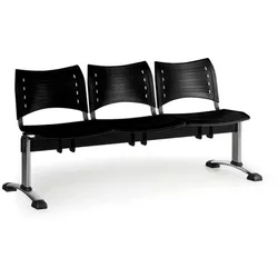 Wartezimmerbank - Kunststoff Visio Biedrax LC9292c - Gestell verchromt