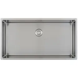 Caressi CAPP74R10 Spülbecken mit Powerplug, Edelstahl, Einzelbecken
